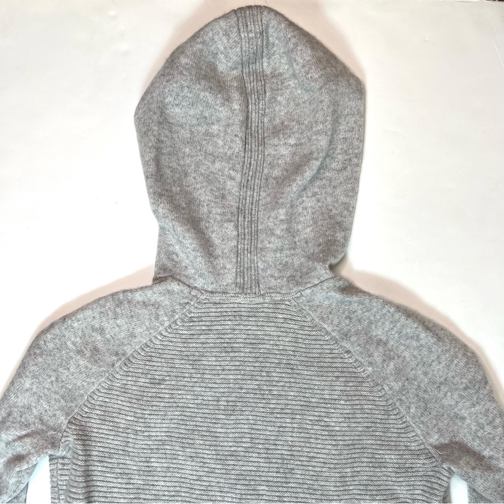 Athleta 100% Cashmere Knit Hoodie Sweater Heather Gray Size X-Small - Picture 5 of 12